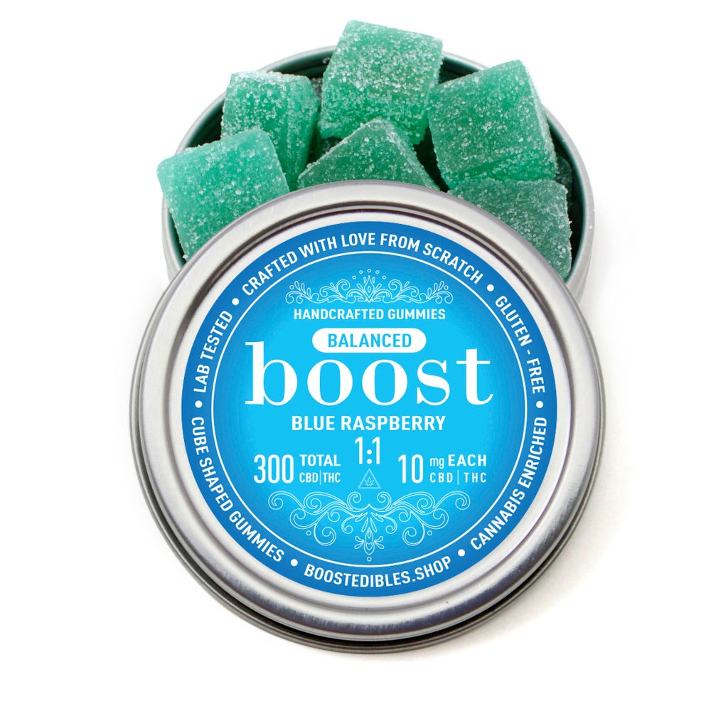 Boost 1:1 (CBD:THC) Blue Raspberry Gummies