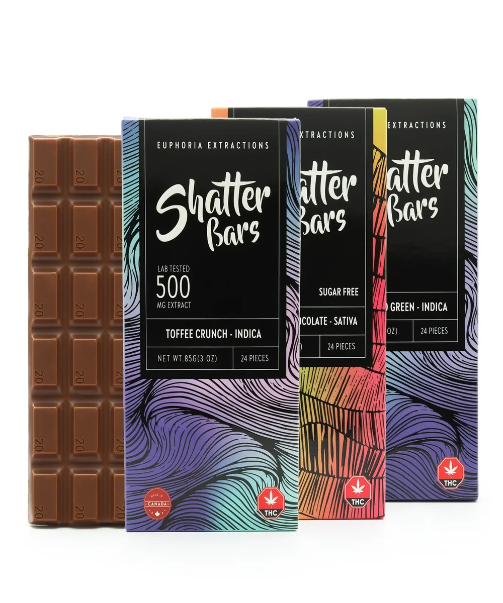 Shatter Bars (Euphoria Extractions) - 500mg THC