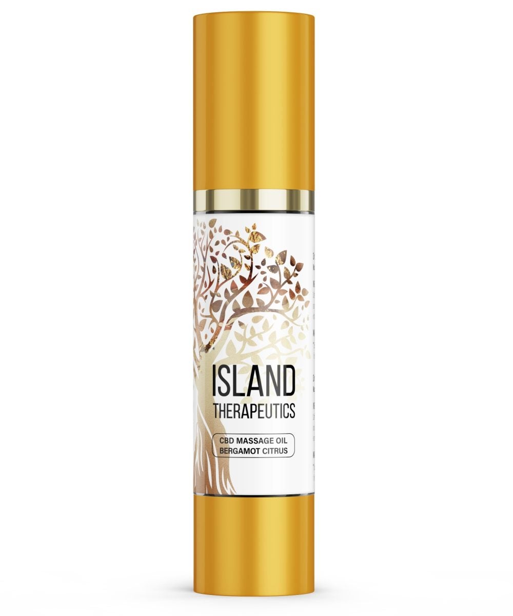 Island Therapeutics – Bergamot Massage Oil (300mg CBD)