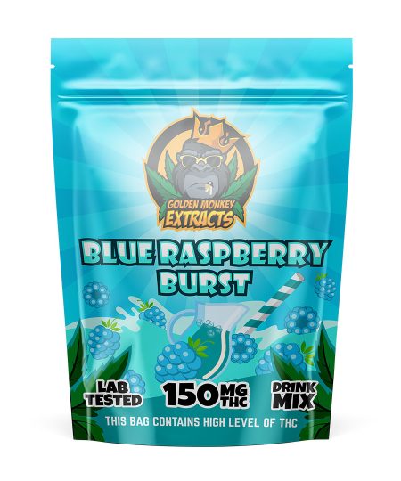 Golden Monkey Extracts: Drink Mix | Blue Raspberry Burst 150mg THC
