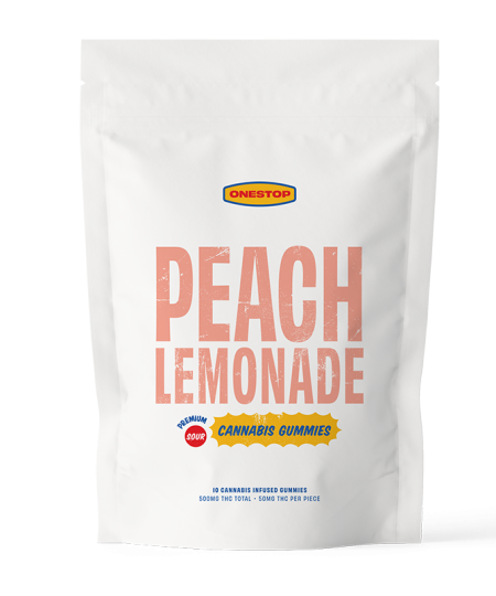 OneStop - Sour Peach Lemonade THC Gummies 500mg
