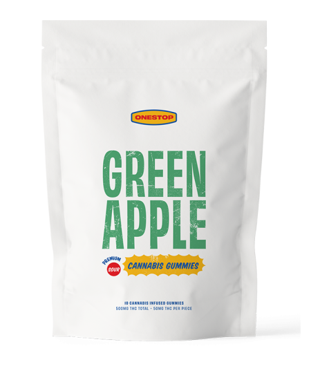 OneStop - Sour Green Apple THC Gummies 500mg