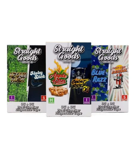Straight Goods Supply Co. – Dual Chamber Disposable Vape (3+3 Grams)