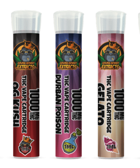 Golden Monkey Extracts - 1000MG THC 1mL Cartridge