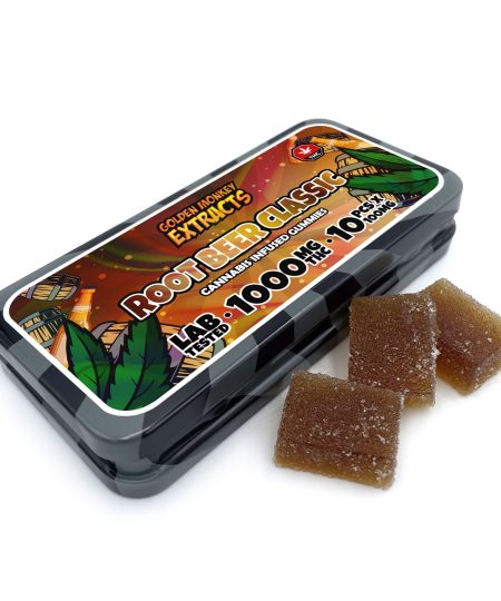 Golden Monkey Extracts – High Dose 1000mg THC Gummy – Root Beer Classic
