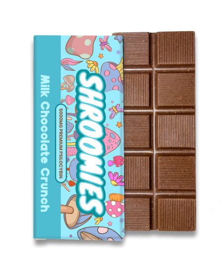 Shroomies – Milk Chocolate Crunch Bar – 5000mg (10 x 500mg Doses)