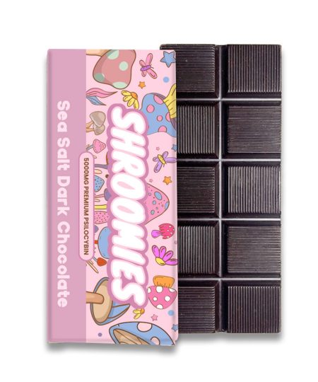 Shroomies – Sea Salt Dark Chocolate Bar – 5000mg (10 x 500mg Doses)