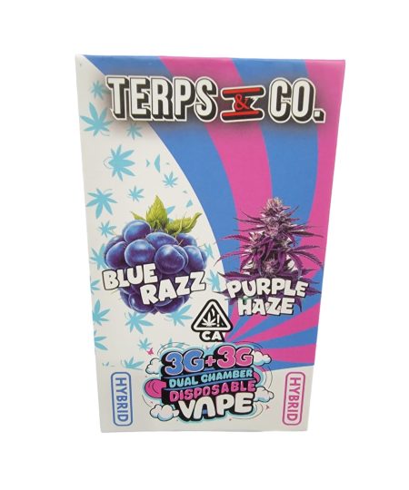 Terps & Co - Dual Chamber Disposable Vapes 6 Grams (3g+3g) - Blue Razz x Purple Haze