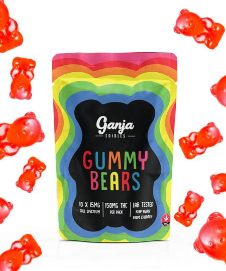 Ganja - Gummy Bears 150mg THC - Strawberry