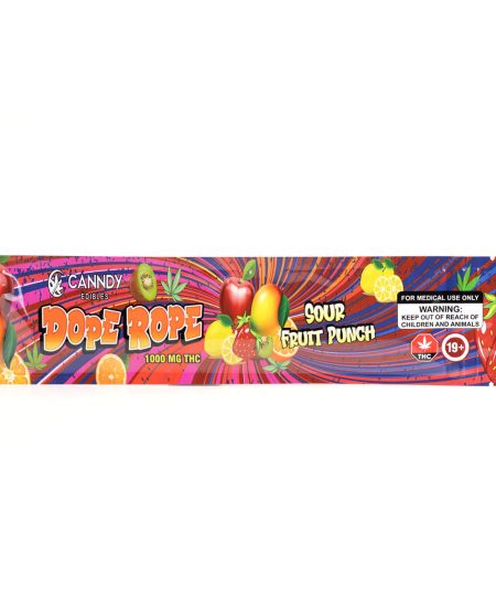 Canndy – Dope Rope SOUR Fruit Punch 1000mg THC
