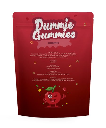 Alternative view of Dummie Gummies – Cherry 1000mg THC Gummies