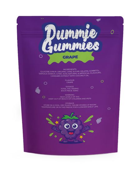 Alternative view of Dummie Gummies – Grape 1000mg THC Gummies