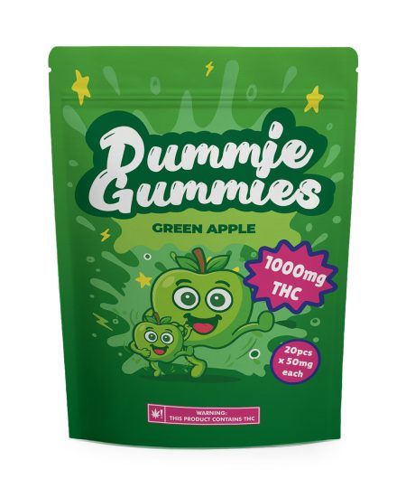 Dummie Gummies – Green Apple 1000mg THC Gummies