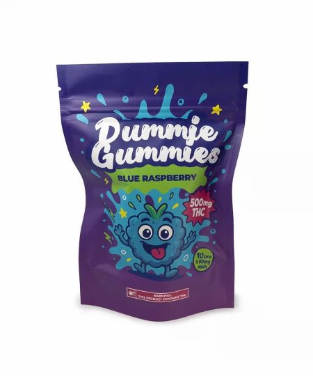 Dummie Gummies – Blue Raspberry 500mg THC Gummies
