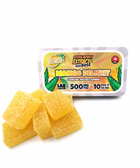 Golden Monkey Extracts – High Dose 500mg THC Gummy – Mango Delight