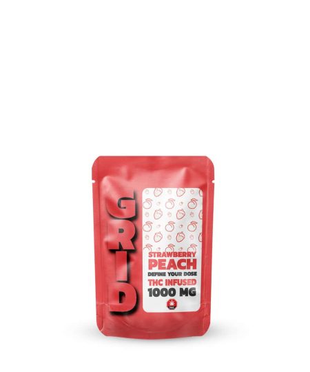 GRID – 1000mg THC Gummy – Strawberry Peach