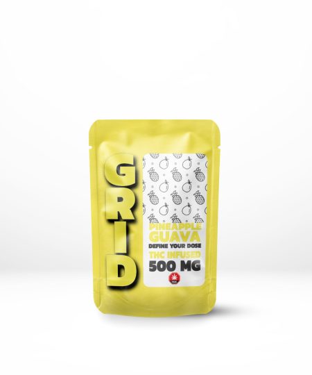 Alternative view of GRID – 500mg THC Gummy – Pineapple Guava