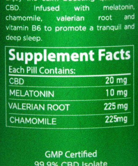 Alternative view of SleeBD - Mint Capsules 600mg CBD